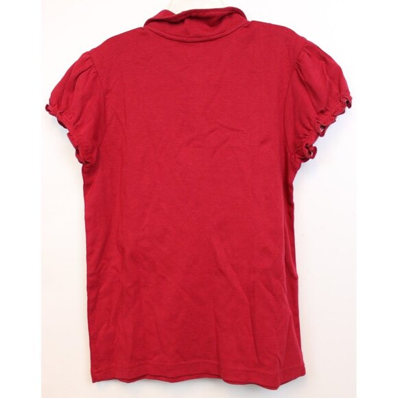 2006 Gymboree Cherry Pie Shirt sz 7 NWT Polo Red Ruffled Sleeves Embroidered - Picture 6 of 9